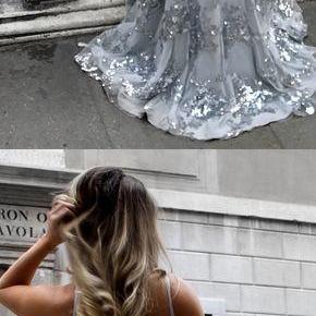 Long Prom Dress, Lace Prom Dress, Mermaid Prom Dress, Tulle Prom Dress, Sexy Prom Dress, Backless Prom Dress, Floor-Length Party Dresses, Unique Evening Dresses