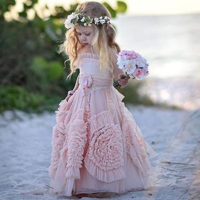 Blush Modern Flower Girl Dress,Lovely Birthday Party Dresses,FGD841