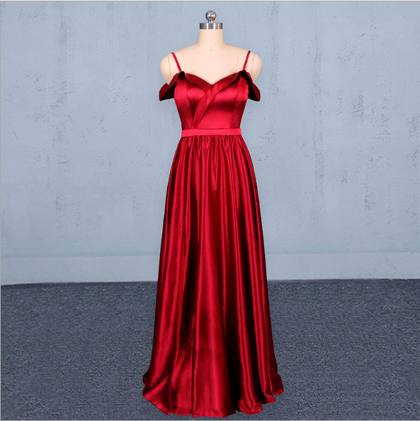 Charming Burgundy Spaghetti Straps Satin Rose Flowers Homecoming Dress Short Prom Dress Y8470 main image 1
