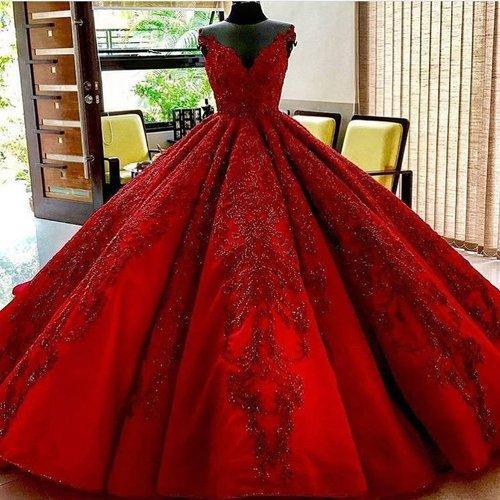 Long Floor Length ball gown quinceanera dresses Evening Dresses Glamorous Prom Dress burgundy Graduaction Dresses ,P2078